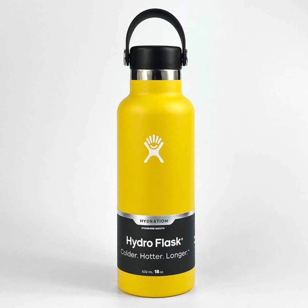 Hydro Flask® 18oz Standard Mouth w/Flex Cap, Sunflower, Pantone 7405C